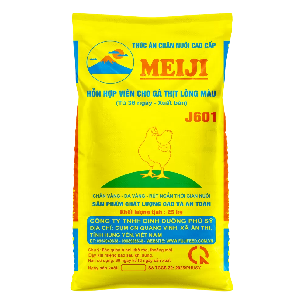 J601 HỖN HỢP VIÊN CHO GÀ THỊT LÔNG MÀU