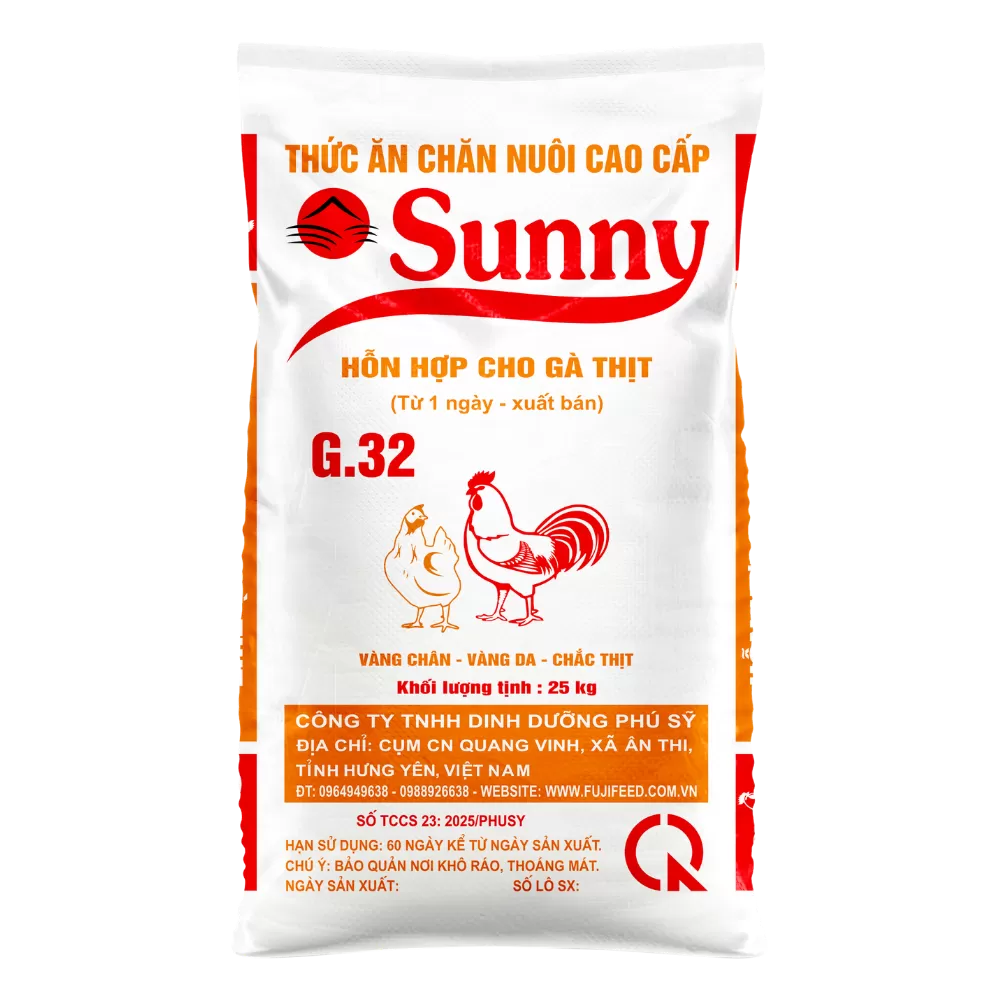 G32 HỖN HỢP CHO GÀ THỊT ( TỪ 1 NGÀY ĐẾN XUẤT BÁN)