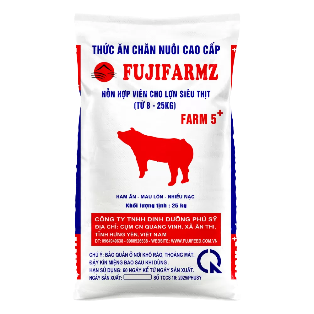 FARM 5+ HỖN VIÊN CHO LỢN SIÊU THỊT (TỪ 8 ĐẾN 25KG)