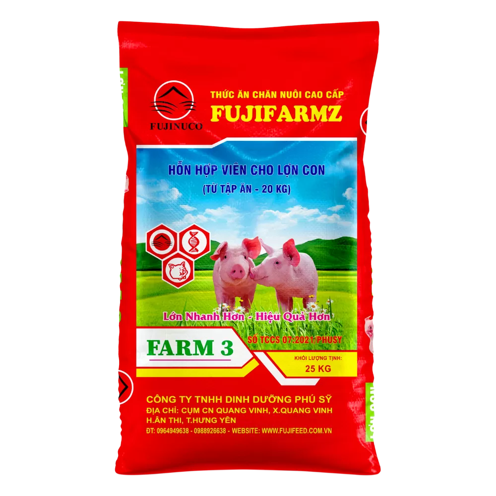 FARM 3 HỖN HỢP VIÊN CHO LỢN CON (TỪ TẬP ĂN ĐẾN 20KG)