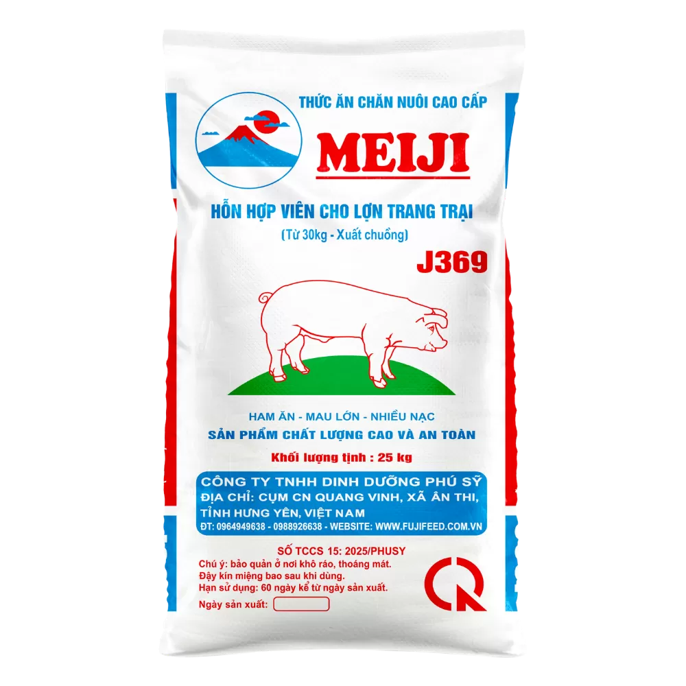 J369 HỖN HỢP VIÊN CHO LỢN TRANG TRẠI (TỪ 30KG ĐẾN XUẤT CHUỒNG)