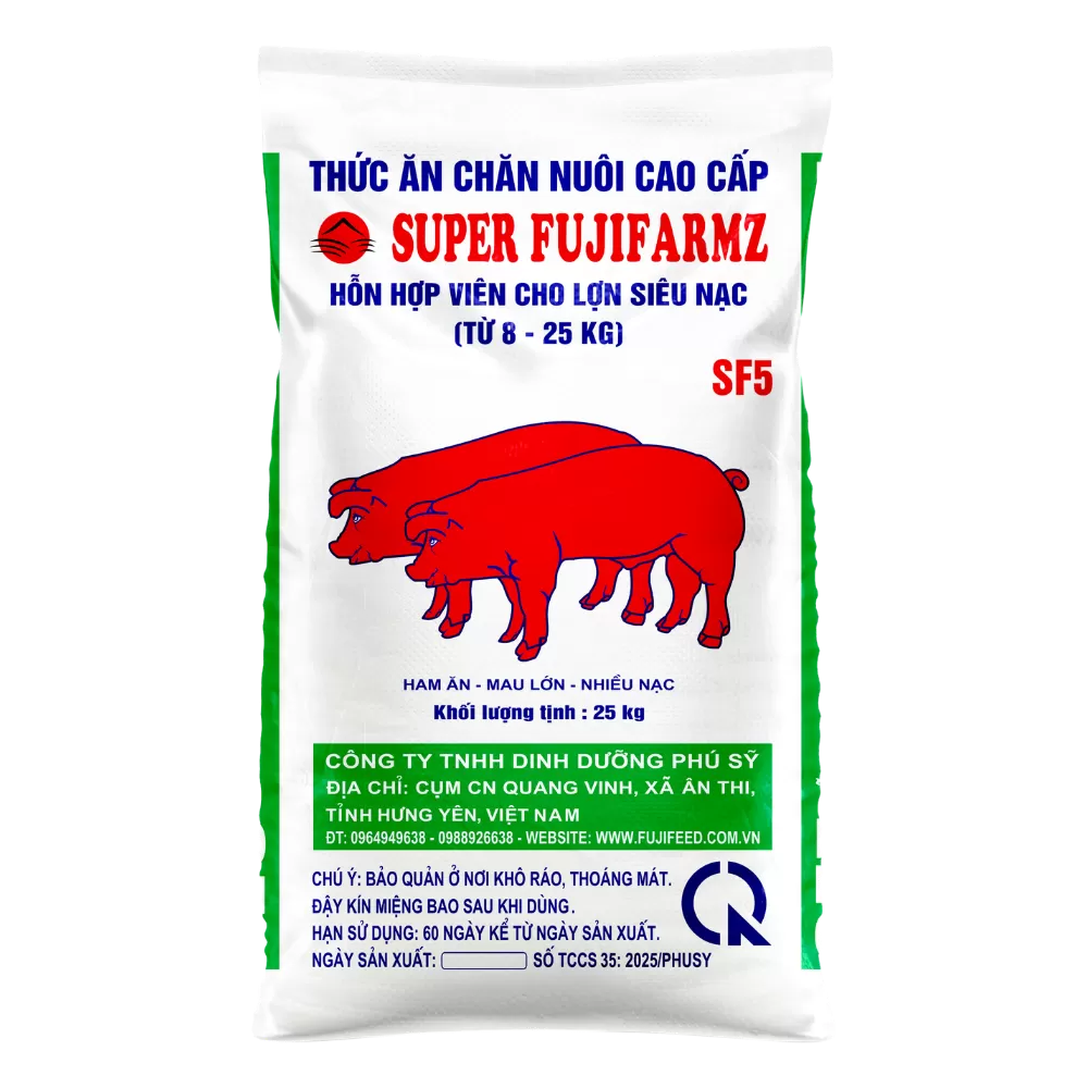 SF5 HỖN HỢP VIÊN CHO LỢN SIÊU NẠC (TỪ 8 - 25KG)