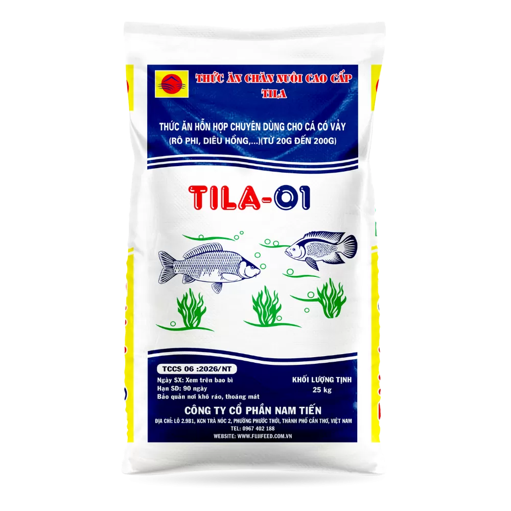 TILA-01 THỨC ĂN HỖN HỢP CHUYÊN DÙNG CHO CÁ CÓ VẢY (TỪ 20G ĐẾN 200G)